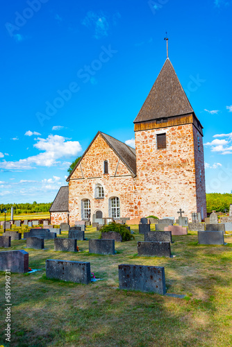 Hammarland Church at Aland islands in Finland photo