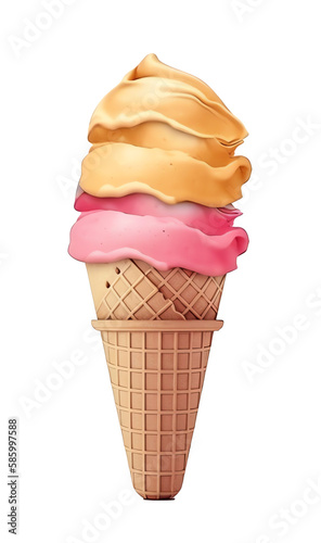 ice cream cone isolated on a transparent background