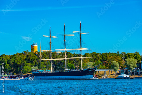 Historical ship Pommern in Mariehamn at Aland islands, Finland