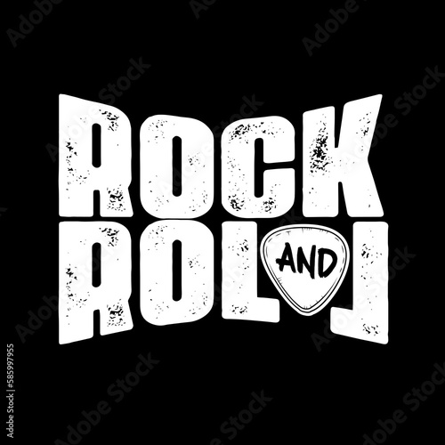 Rock end roll style banda musical vector logo