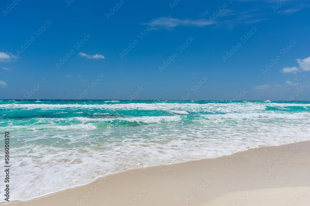 Mexico Cancun, beautiful Caribbean coast