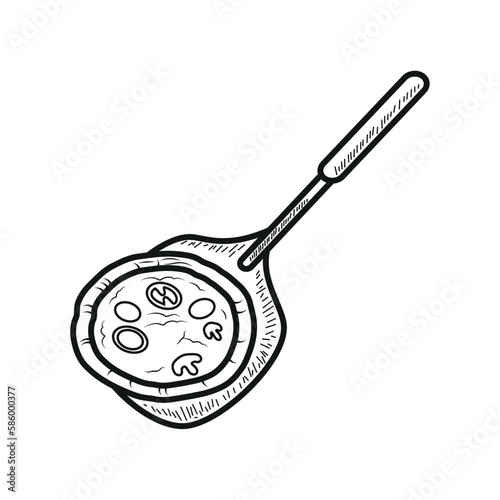 pizza in spoon icon