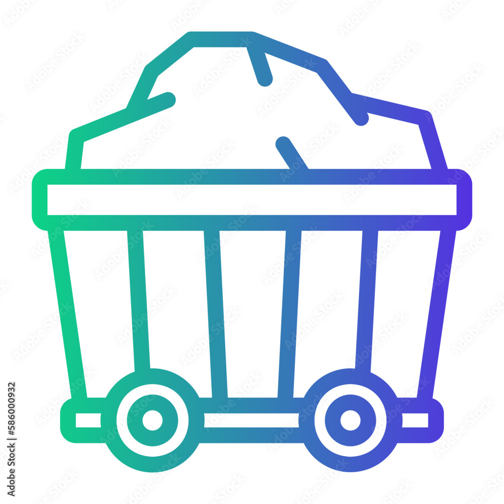 mining cart icon mining cart icon