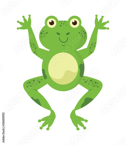 Smiling toad mascot