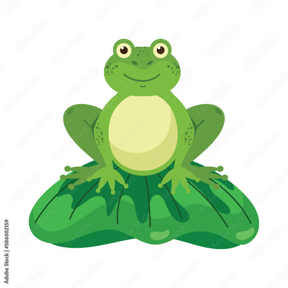 Smiling toad sitting