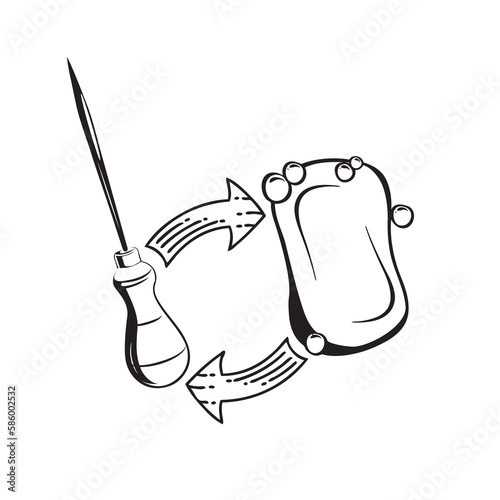 Exchange of awl for soap