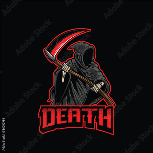 Vector illustration of grim reaper with premium quality stock vector