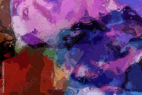 Abstract colorful oil painting texture background wallpaper