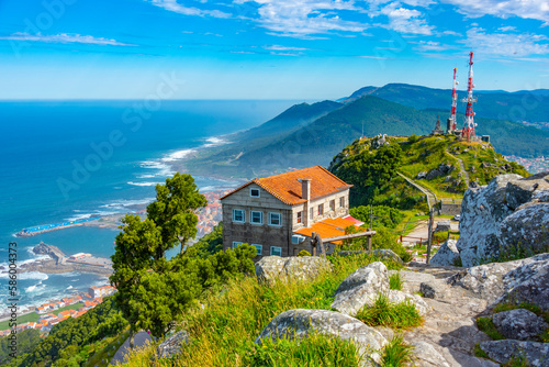 Hermitage at Santa Trega mountain near A Guarda, Spain photo