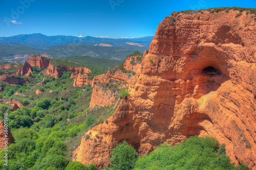 Las Medulas - ancient gold mining site near Ponferrada in Spain photo