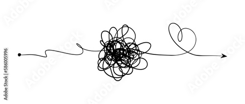 hand drawn of tangle scrawl sketch. Abstract scribble, Vector illustration.