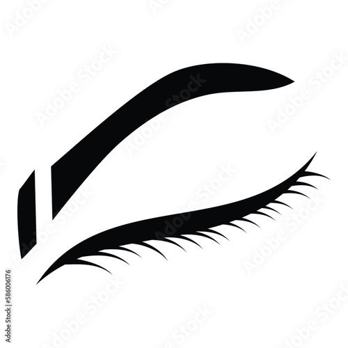 Eyelash logo icon design template illustration