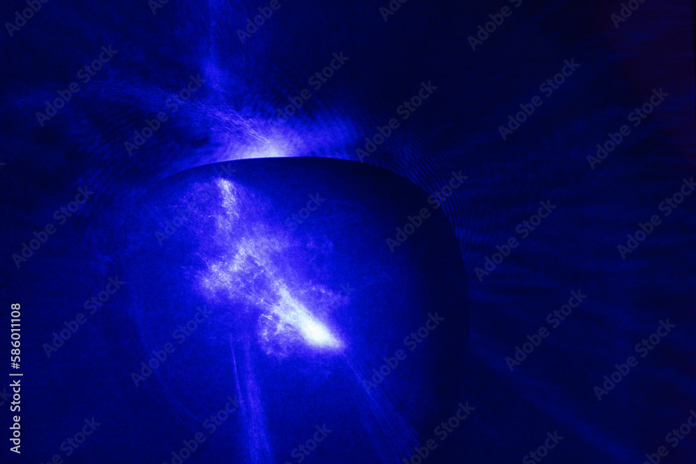Obraz premium layered light wave pattern with magnified rays