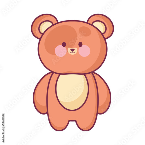 Cute cartoon teddy bear kawaii