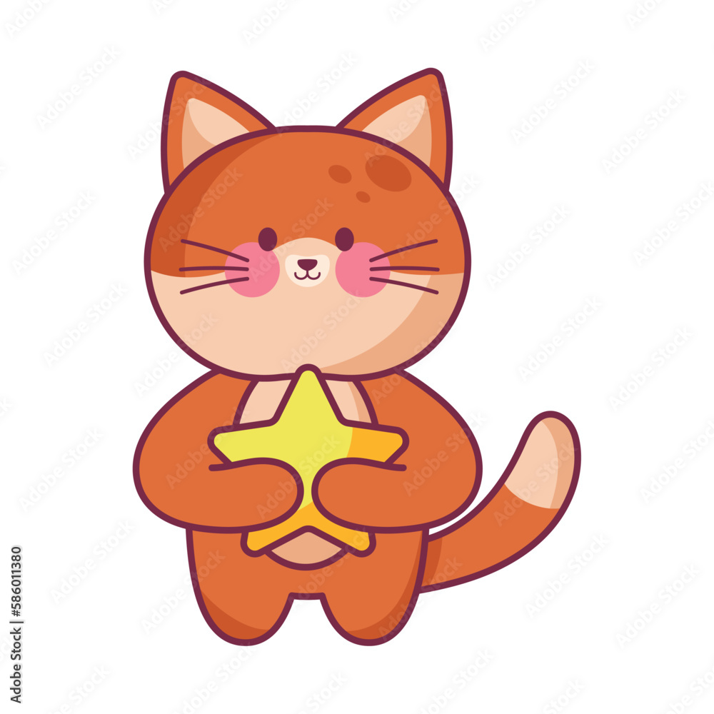 Cute fox with star Cute fox with star
