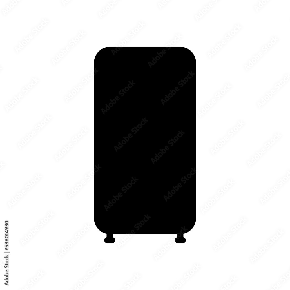 Refrigerator silhouette icon, vector illustration in trendy style. Editable graphic resources for many purposes. Refrigerator silhouette icon, vector illustration in trendy style. Editable graphic resources for many purposes.
