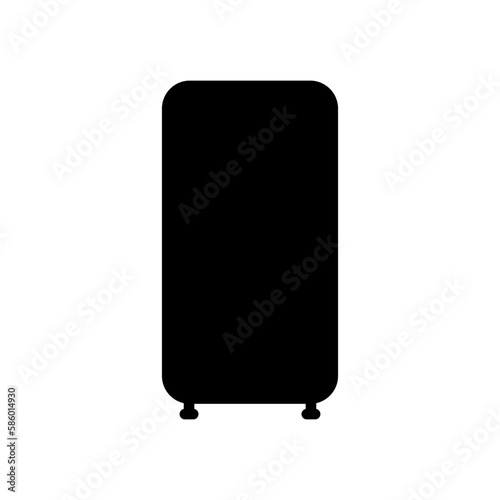 Refrigerator silhouette icon, vector illustration in trendy style. Editable graphic resources for many purposes.