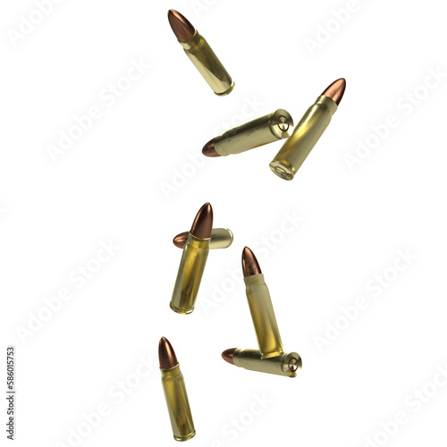 Photo The Bullets falling png image for war or crime concept