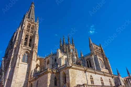 View of the cathedral in Spanish town Burgos