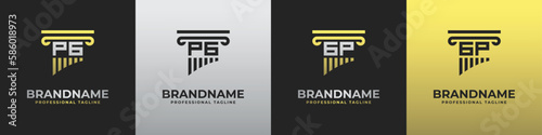 Letter GP or PG Lawyer Logo, suitable for any business related to lawyer with GP or PG initials.