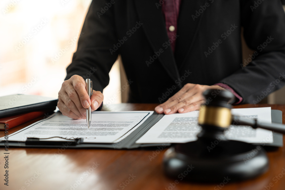 Female lawyer, legal consultant, asian businesswoman checking documents before signing venture capital business finance legal services concept in office. Female lawyer, legal consultant, asian businesswoman checking documents before signing venture capital business finance legal services concept in office.