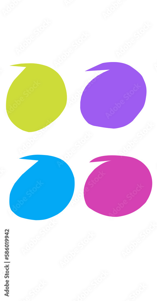 set of colorful speech bubbles set of colorful speech bubbles