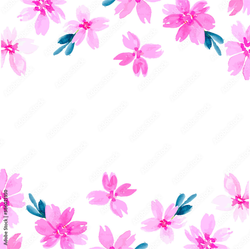 flower pink frame