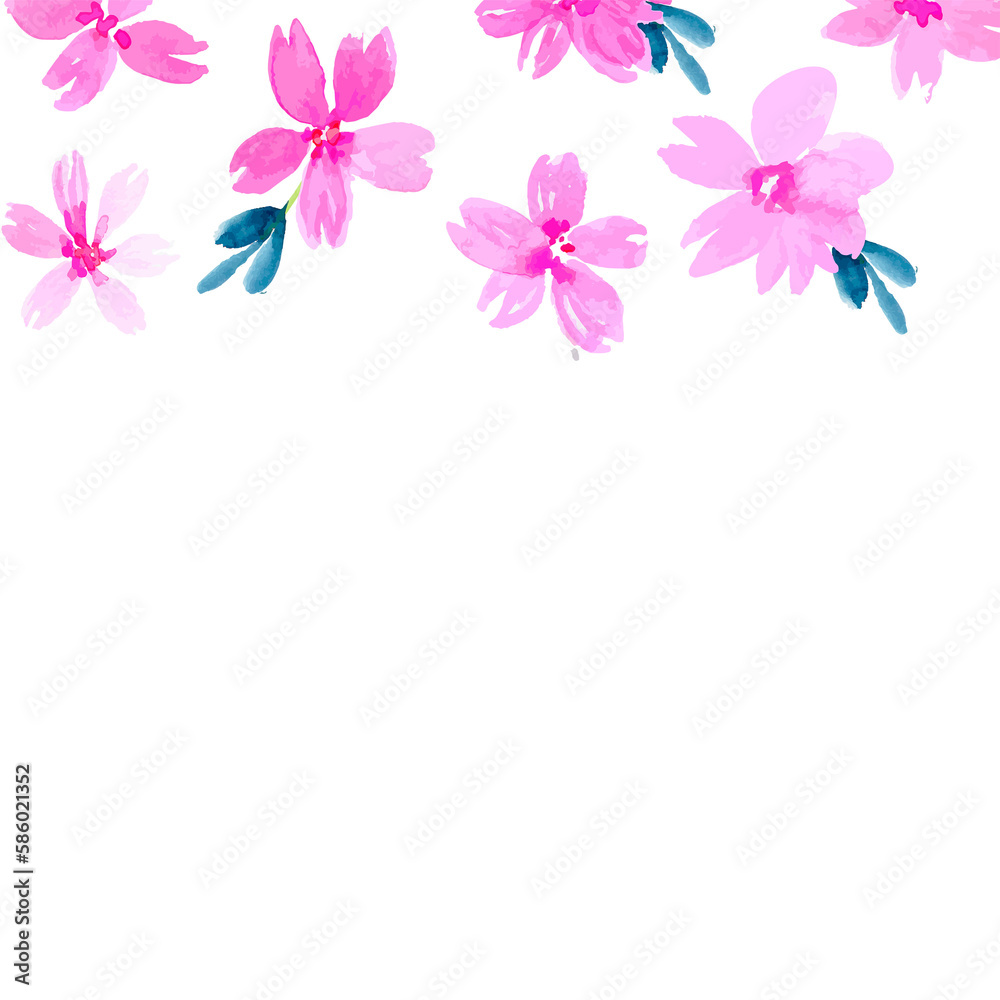 flower pink frame