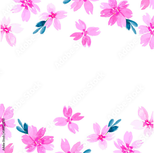 flower pink frame © mariyana_117