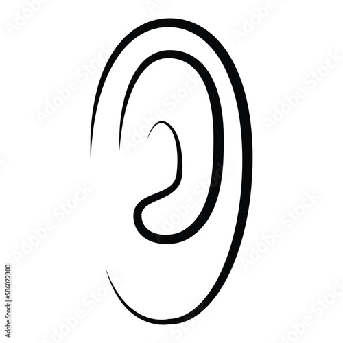Ear vector icon