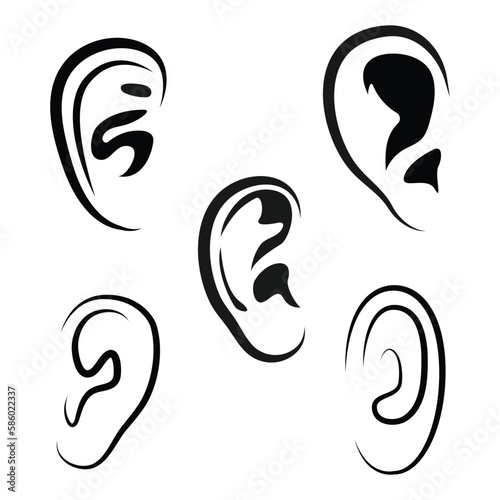 Ear vector icon