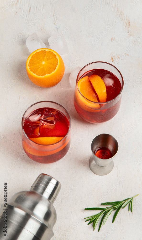 Set of various cocktails with fruits on white background. Set of various cocktails with fruits on white background.