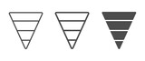 Funnel Diagram vector icons set