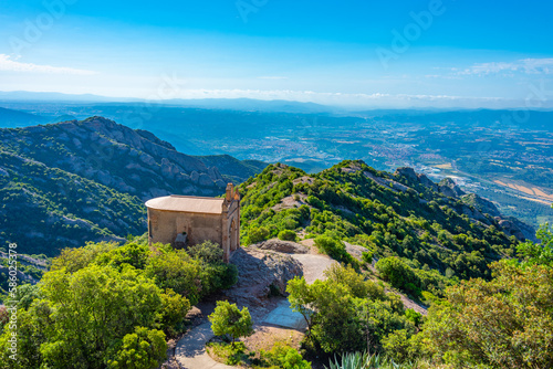 Photography Ermita de Sant Joan at Montserrat mountain in Spain