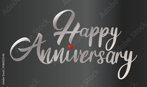 Happy Anniversary calligraphy text 