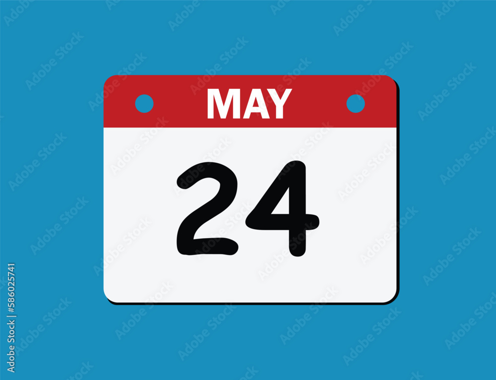 24th May calendar icon. Calendar template for the days of May. Stock ...