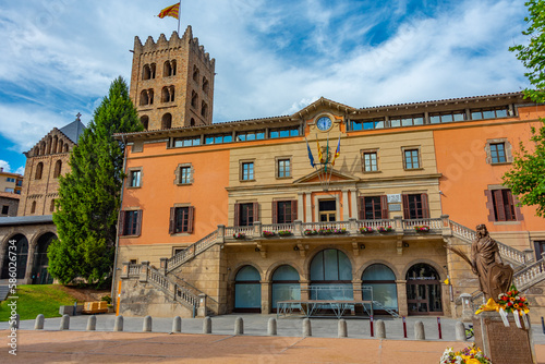 Town hall in the old town of Ripoll, Spain photo