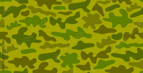 Seamless Green Gray Camouflage Paint Splatter Pattern