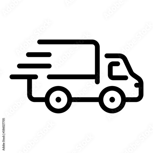 truck delivery line icon