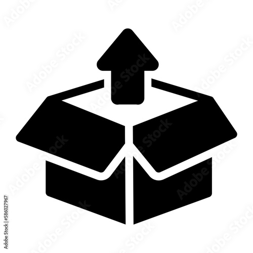 unboxing glyph icon