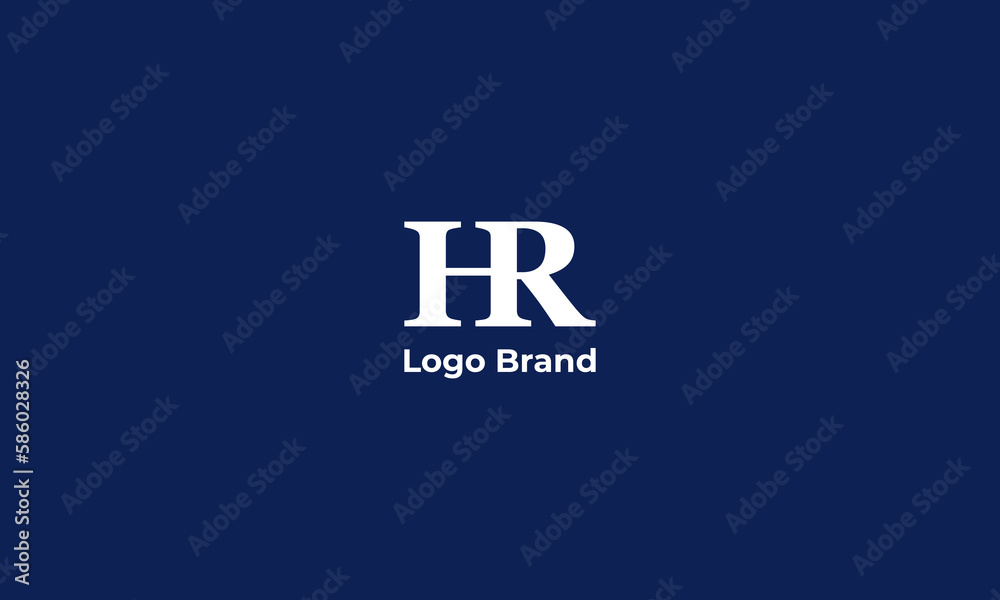 illustration vector graphic logo designs. letter HR monogram logo. simple, minimalist, san serif illustration vector graphic logo designs. letter HR monogram logo. simple, minimalist, san serif