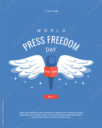 world press freedom day social media post template