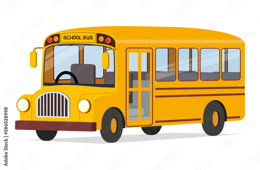 yellow school bus with good quality and condition