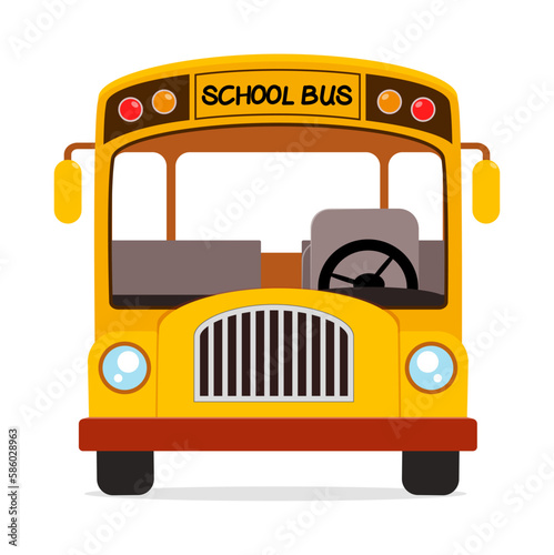 yellow school bus with good quality and condition