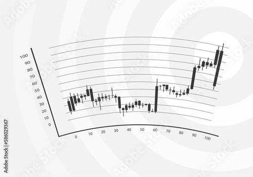 Market volatility concept. Stock market manipulation and cryptocurrency investment with volatile market fluctuations. Ideal for finance and investment businesses looking to catch their audiences eye