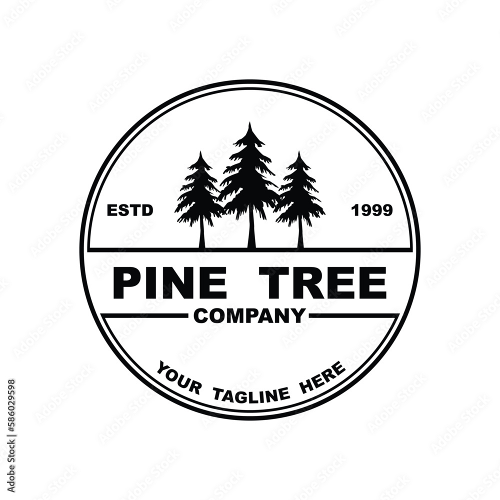 Pine tree Logo design inspiration Pine tree Logo design inspiration