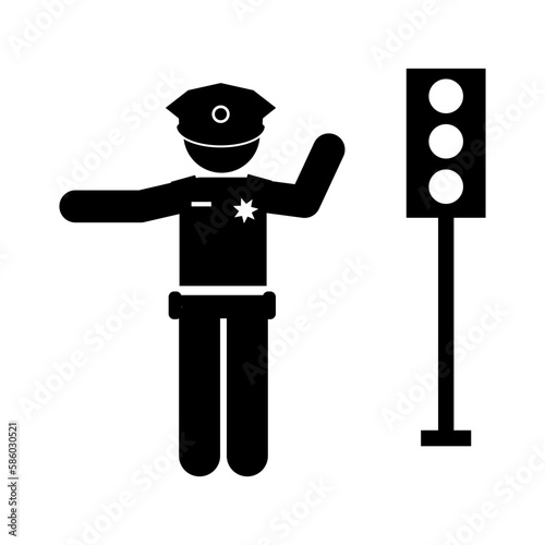 police arrest criminals. Policeman icon. Simple illustration of policeman vector. criminals in prison
