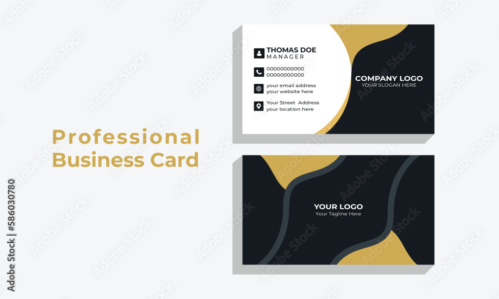 Modern Business Card - Creative and Clean Professional vector business card template for  personal user