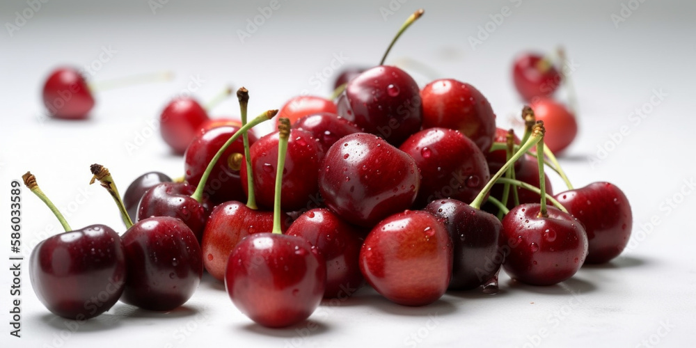 Cherry on isolated background Generative AI Cherry on isolated background Generative AI