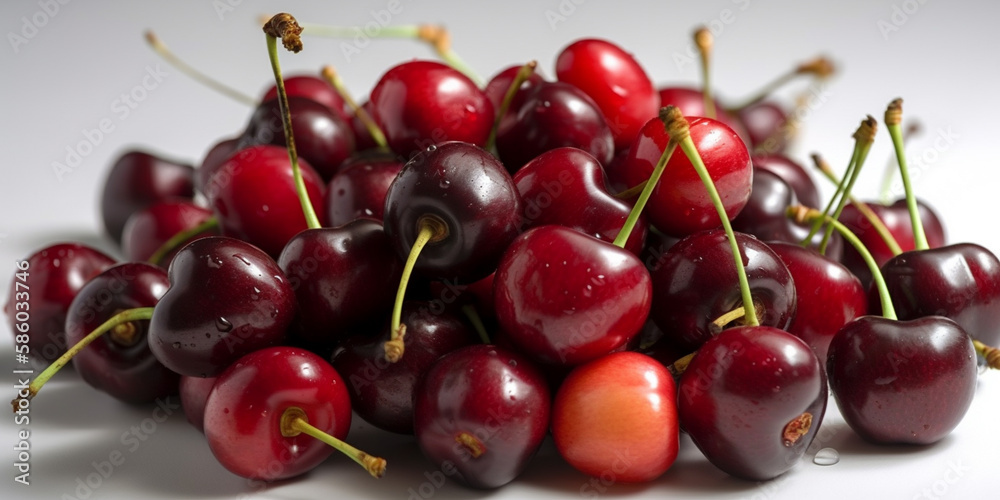 Cherry on isolated background Generative AI Cherry on isolated background Generative AI